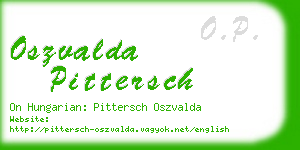oszvalda pittersch business card